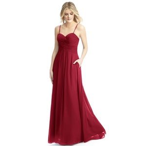 Azazie Parker Bridesmaid Dress in Burgundy